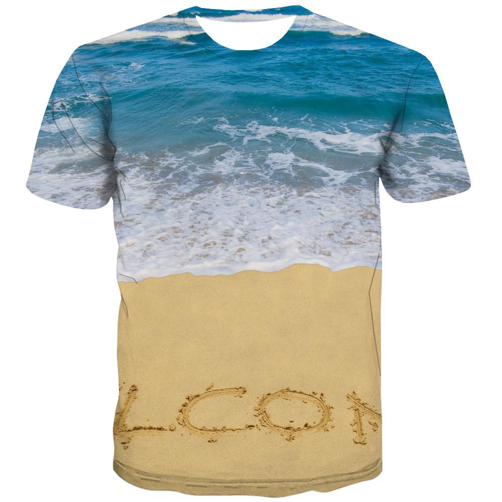 surf T shirts Men The sea Tshirts Casual sport Shirt Print Cool T shirts Funny - KYKU