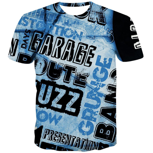Music T-shirt Men Instrument Tshirt Anime Retro Tshirts Casual Electronic Tshirts Novelty