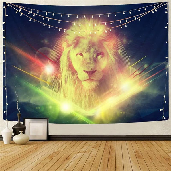 Lion Tapestry Animal Tenture Mandala Anime Home Tapestrys Galaxy Wall Tapestry Colorful Rug Wall