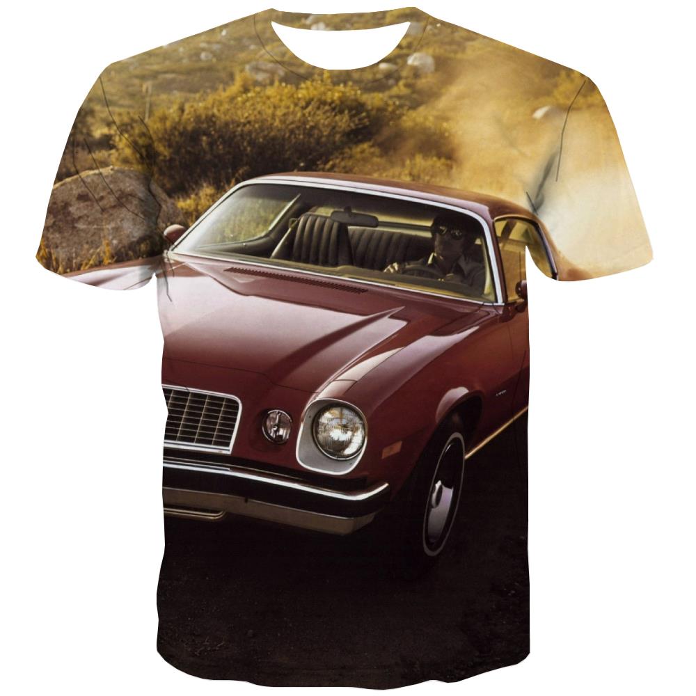 Racing Car T shirts Men Metal Tshirt Printed City Tshirts Cool Gray T-shirts Graphic Retro Tshirt Anime