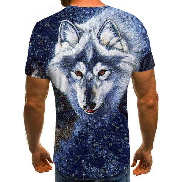 
Wolf T shirt Men Animal T-shirts 3d Galaxy Tshirts Casual Short Sleeve summer
                