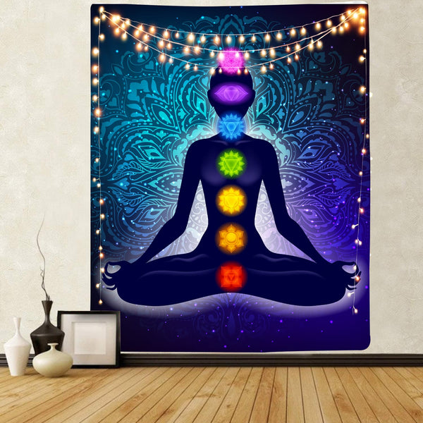 
Seven Chakras Tapestry Psychedelic Tapestries Buddhism Rug Wall meditation Tenture Mandala Yoga Home Tapestrys Religious india Wall Tapestry Colorful undefined Chakras undefined
                