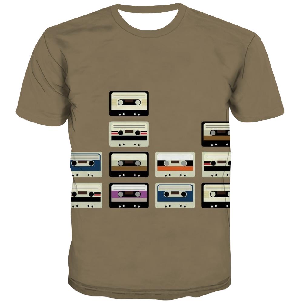 Music T-shirt Men Instrument Shirt Print Retro Tshirt Printed Electronic Tshirts Cool