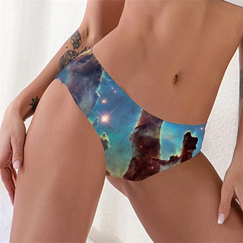 Galaxy Briefs Women Space Pantys Universe Lingerie Female Art Underwear Nebula Knickers