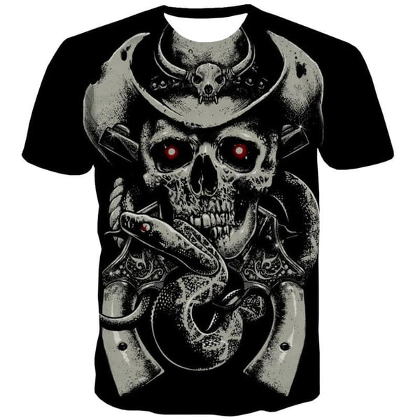 
Skull T shirt Men Snake Anime Clothes Animal Funny T shirts Hip Hop Shirt Print
                