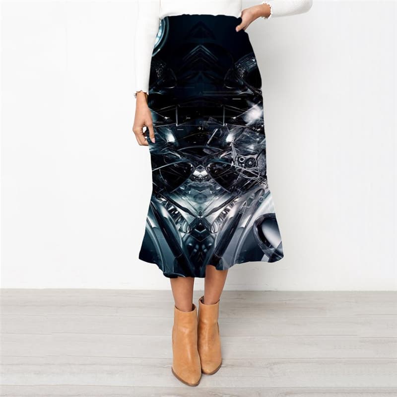 Metal Skirt Women Engine Skirt Ladies Gear School skirt Punk Rock Rock Frauen