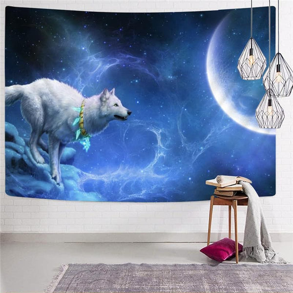 
Wolf Tapiz Animal Rug Wall Anime Tapestries Galaxy Wall Tapestry Moon Home Tapestrys
                