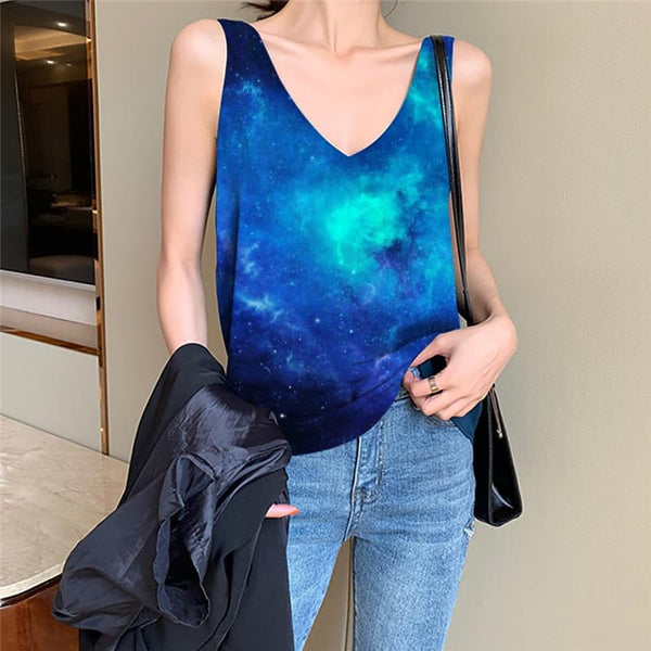 Galaxy Tank-Top women Space Anime Clothes Universe Sleeveless 3d Womens Clothing