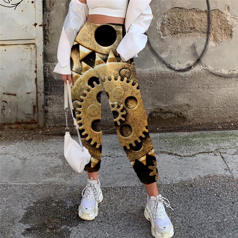 Metal Trousers Women Engine Casual Pant Gear 3d Printed Art Jogger Pants