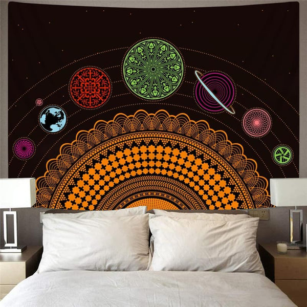 
Galaxy Tapiz Space Wall Tapestry Universe Tapestries Colorful Tenture Mandala Art Rug Wall
                