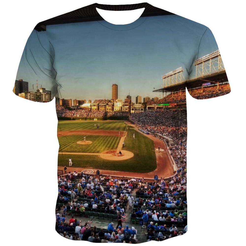 Baseball T-shirt Men Stadium T-shirts 3d Game Tshirt Anime White T-shirts Graphic