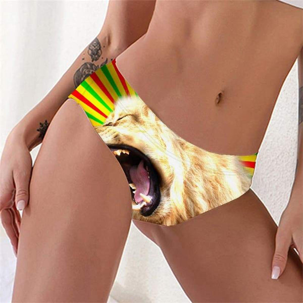 Lion Panties Women Animal Sexy Anime Seamless Abstract Underwear Hilarious Pantys - KYKU