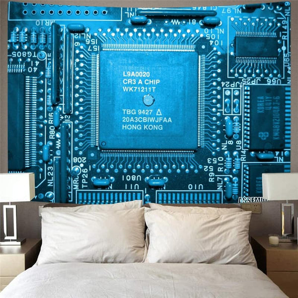 
Motherboard Tapestry Technology Tenture Mandala Letter Wall Tapestry Funny Rug Wall
                