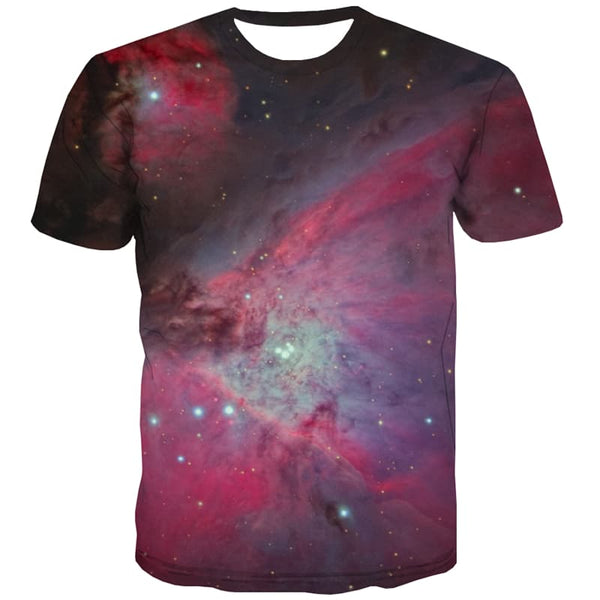 Galaxy T-shirt Men Nebula Tshirts Cool Colorful T-shirts Graphic Short Sleeve