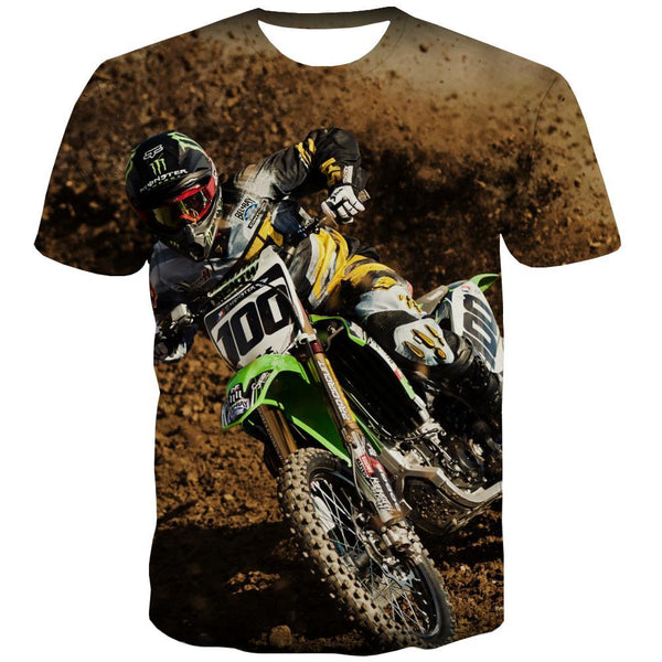 Motocross T-shirt Men motorcycle Tshirts Novelty Offroad T-shirts Graphic - KYKU