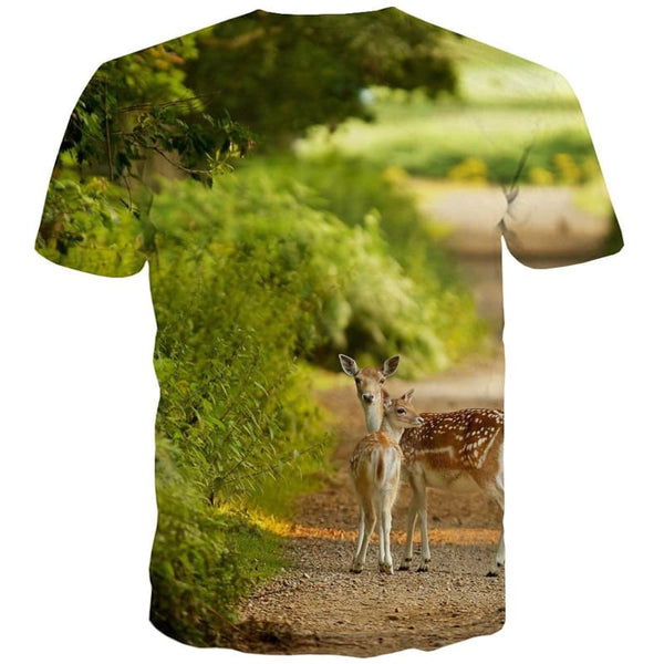 
Deer T-shirt Men Animal Tshirt Printed Lovely Tshirts Cool Forest T-shirts 3d
                