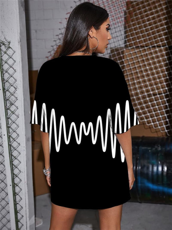 
Line T-shirt Women Music Tshirt Printed Retro Funny T shirts Party Punk Rock
                