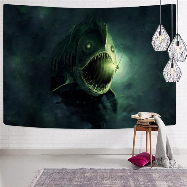 
Fish Tapestry Punk Rock Tapestries Animal Tenture Mandala Green Wall Tapestry Tropical Home Tapestrys
                