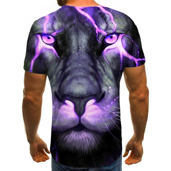 
Lion T-shirt Men Animal Anime Clothes Lightning Tshirts Casual Street Tshirt Printed
                