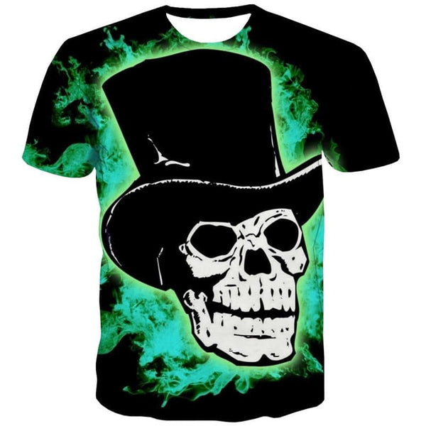 
Skull T shirt Men Flame Shirt Print Cosplay Tshirt Printed Hip Hop Anime Clothes
                
