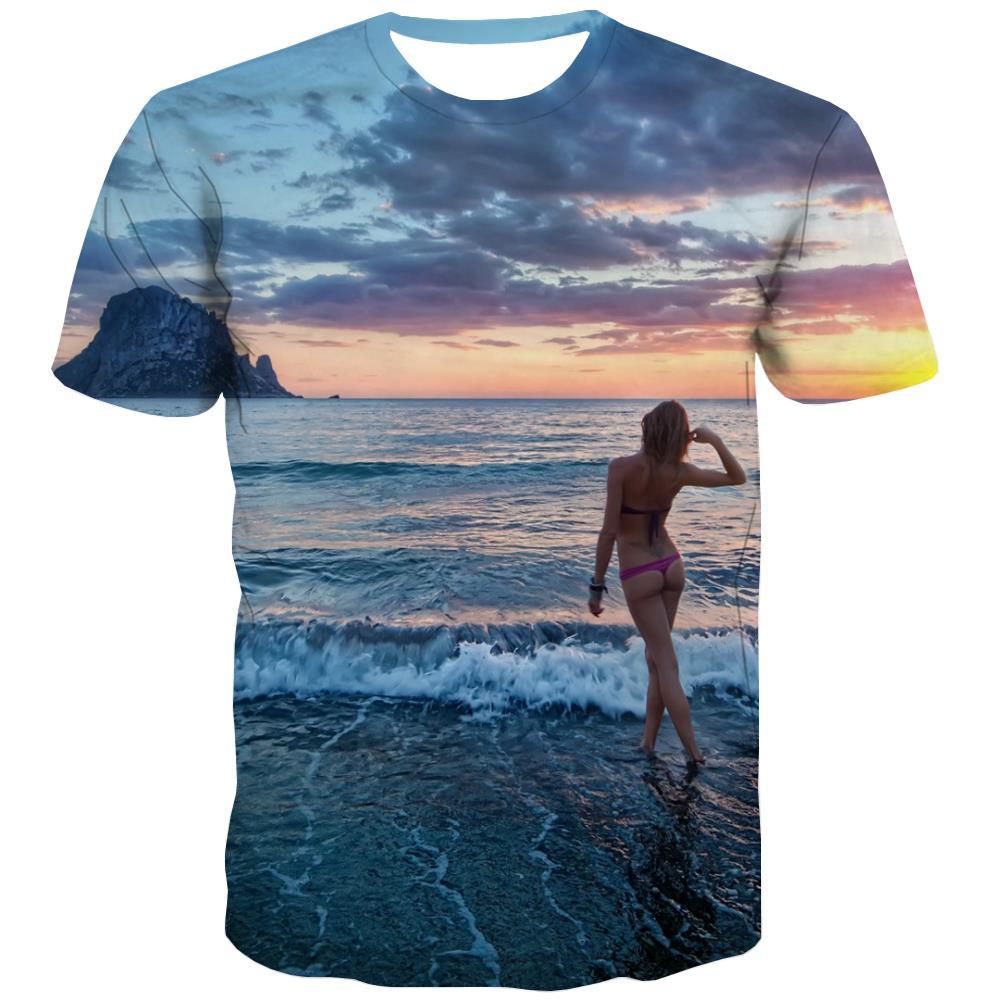surf T shirts Men The sea T-shirts 3d sport Tshirts Cool Cool T shirts Funny - KYKU