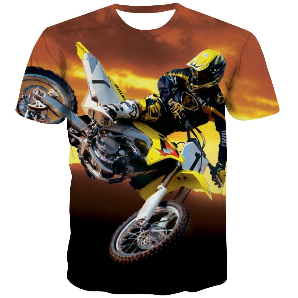 Motocross T-shirt Men motorcycle Tshirts Casual Offroad T shirts Funny - KYKU