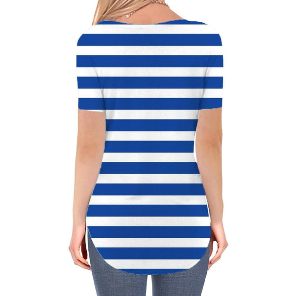 
Stripe T Shirt Women Gradient Tshirts Printed Harajuku T-shirts 3d Novel V-neck Tshirt
                