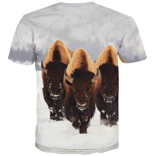 
Cattle T shirts Men Animal Tshirts Novelty Snow Tshirts Cool Harajuku T-shirts Graphic - KYKU
                