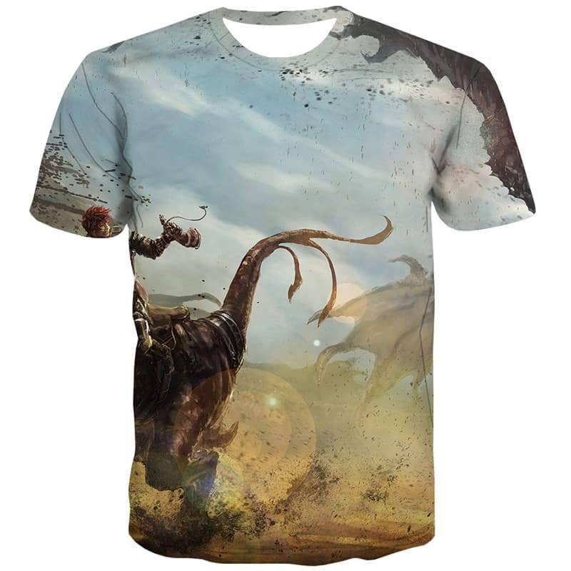 Dinosaur T shirts Men War Tshirts Casual Anime Tshirt Anime Hip Hop Tshirt Printed Leisure T-shirts 3d - KYKU