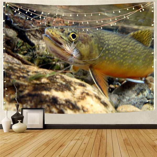 Animal Tapiz Fishing Tapestries Novel Wall Tapestry Decor Mandala Hippie New