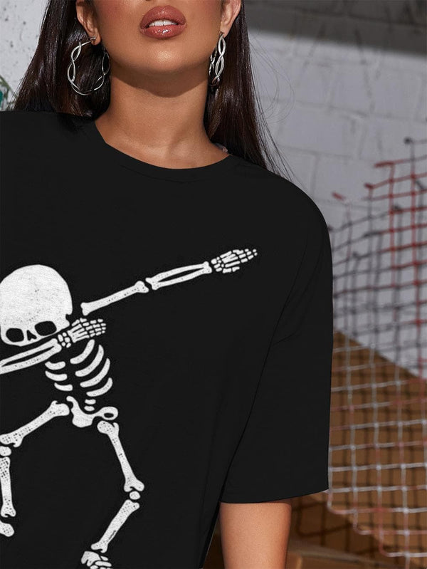 
Skull T Shirt Women Flower T-shirts 3d Galaxy Summer Rock Funny T shirts
                