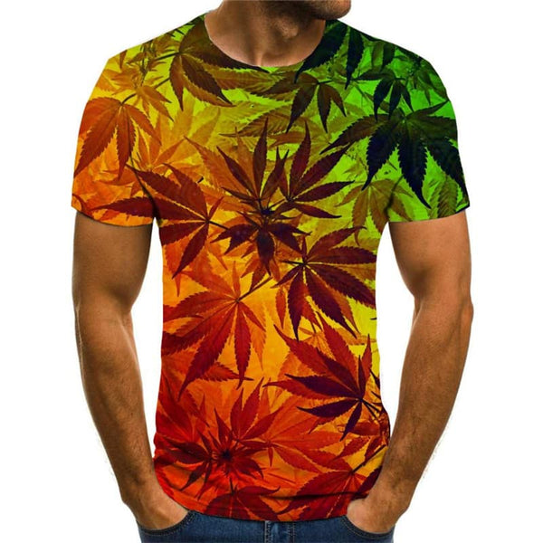 
Leaves T-shirt Men Colorful Tshirts Casual Rainbow Shirt Print Harajuku T-shirts 3d
                