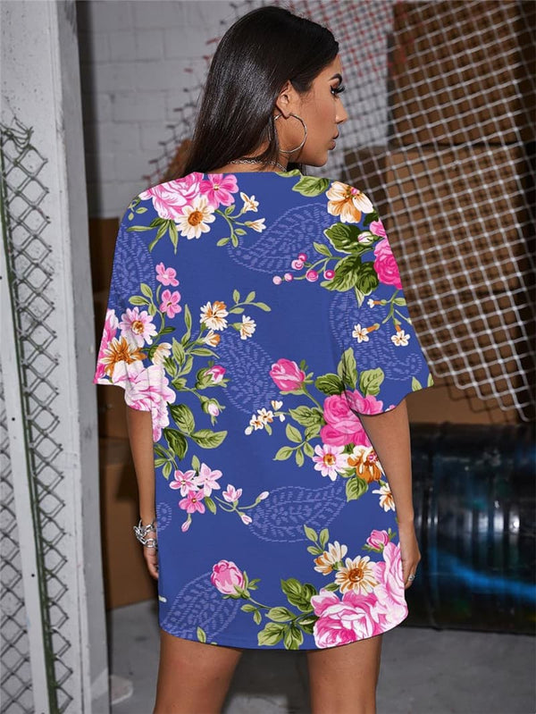 
Flower T-shirt Women Romantic Gothic Peony Flower Tshirt Printed Harajuku Shirt Print
                