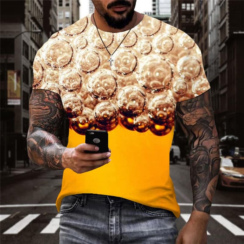 Beer T-shirt Men Novel Tshirt Printed Funny T-shirts 3d Harajuku Anime Clothes