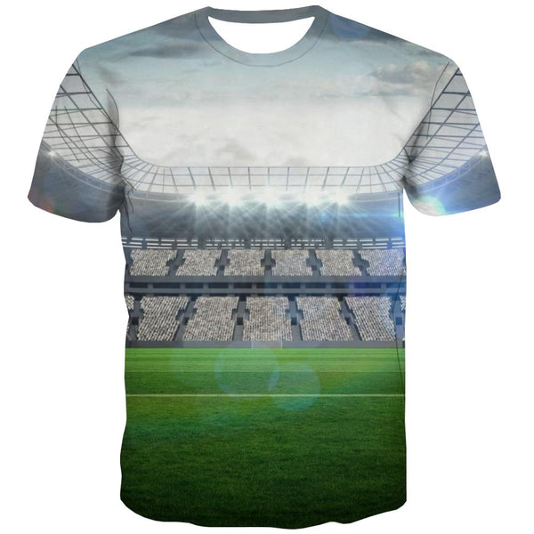 Lawn T-shirt Men Football Tshirts Cool Athletics T-shirts 3d Stadium Tshirt Printed