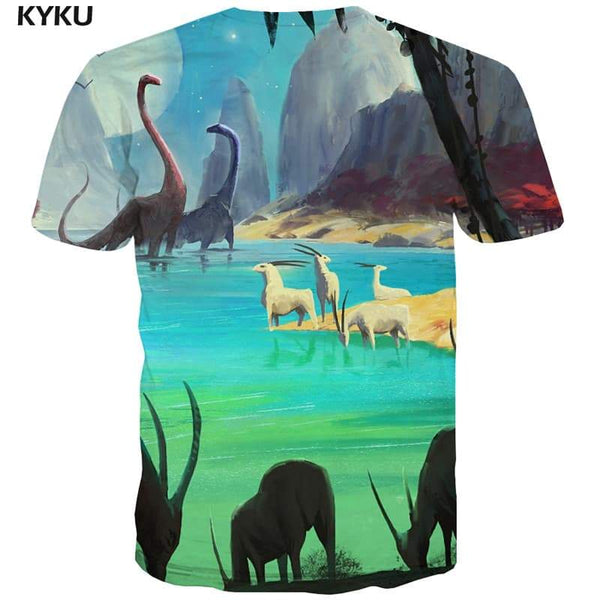 
Ocean T shirts Men Graffiti Tshirts Cool Animal Shirt Print Street Tshirts Casual - KYKU
                