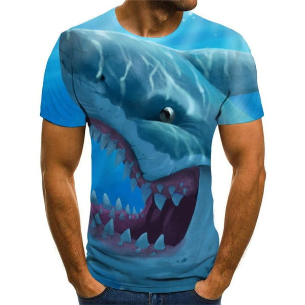 
Shark T shirt Men Ocean Tshirt Printed Animal T-shirts 3d Mens Clothing
                