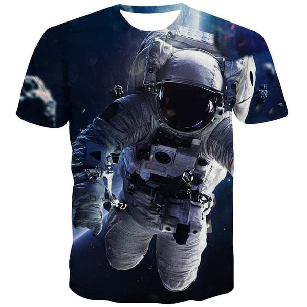 
Astronaut T-shirt Men Sky T-shirts 3d Universe Shirt Print Earth Funny T shirts
                