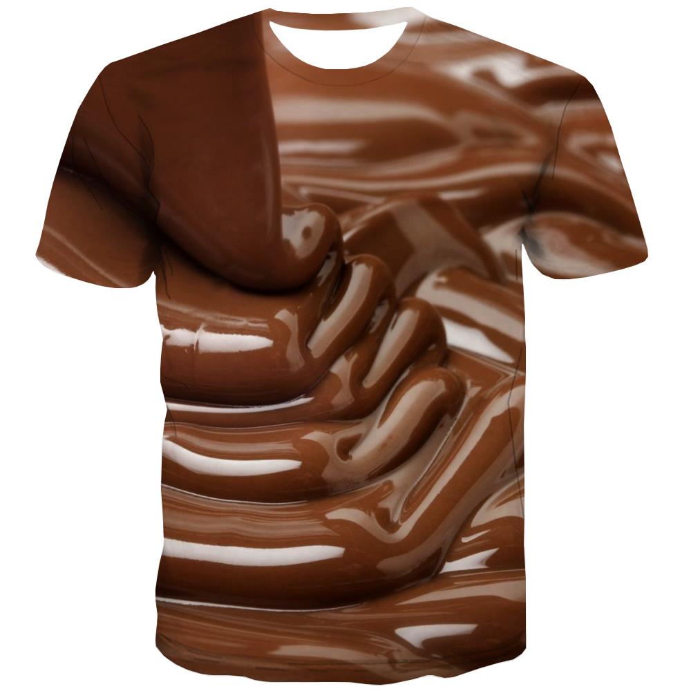 Chocolate T shirts Men Brown Tshirt Anime Delicious Tshirts Cool Bitter Tshirts Casual