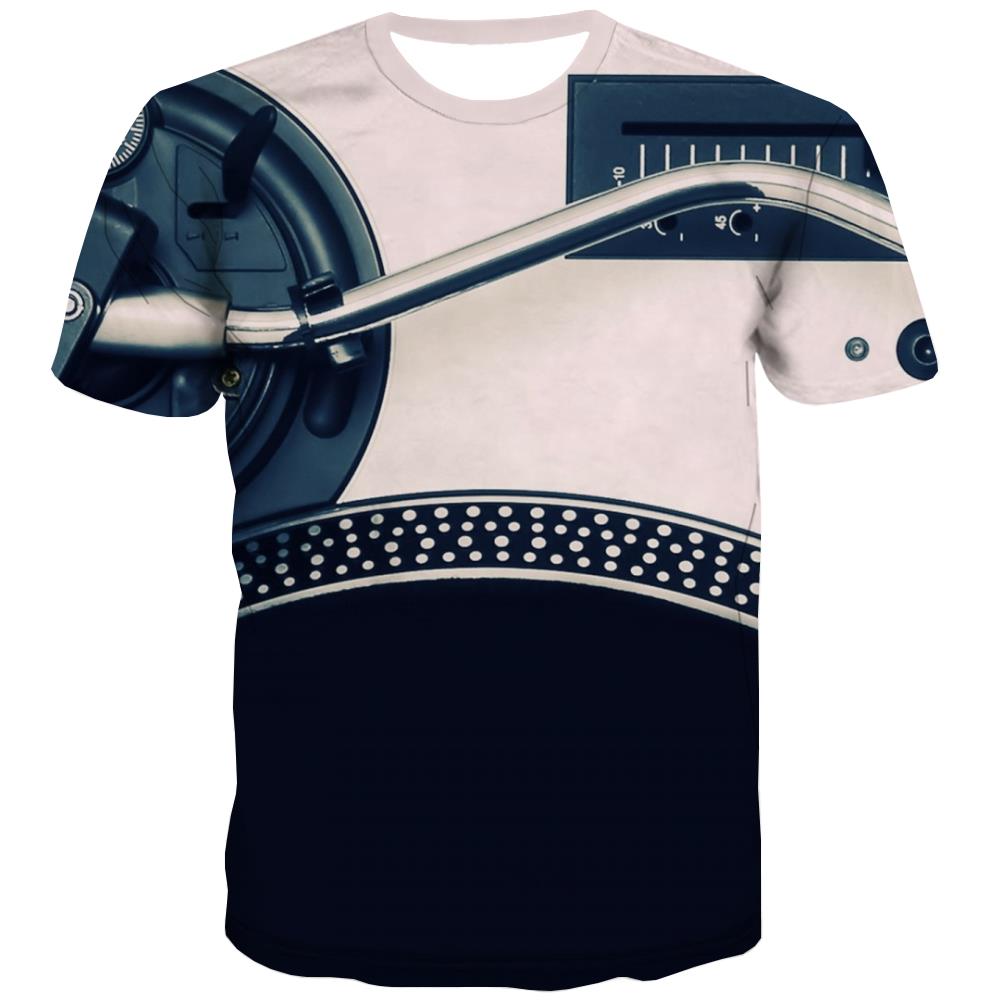 Music T-shirt Men Instrument Tshirts Casual Retro Shirt Print Electronic Tshirt Printed