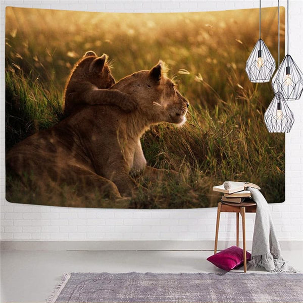 
Lion Tapestry Animal Rug Wall Anime Tenture Mandala Lovely Home Tapestrys Street Tapestries
                