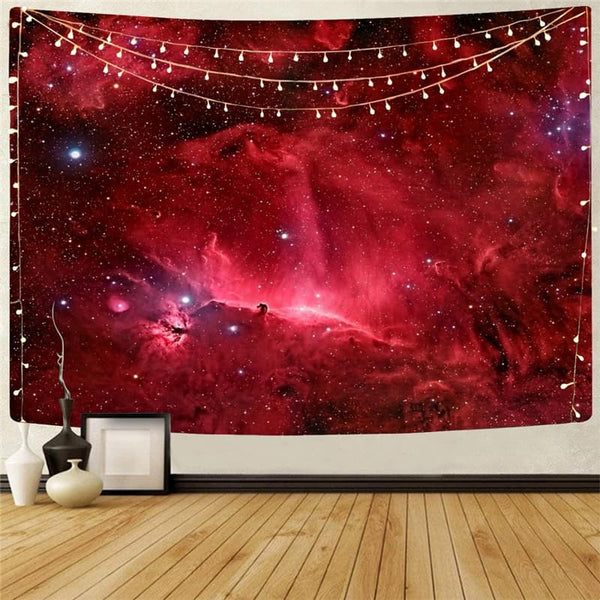 Galaxy Tapiz Space Home Tapestrys Universe Rug Wall Red Wall Tapestry Nebula Tapestries