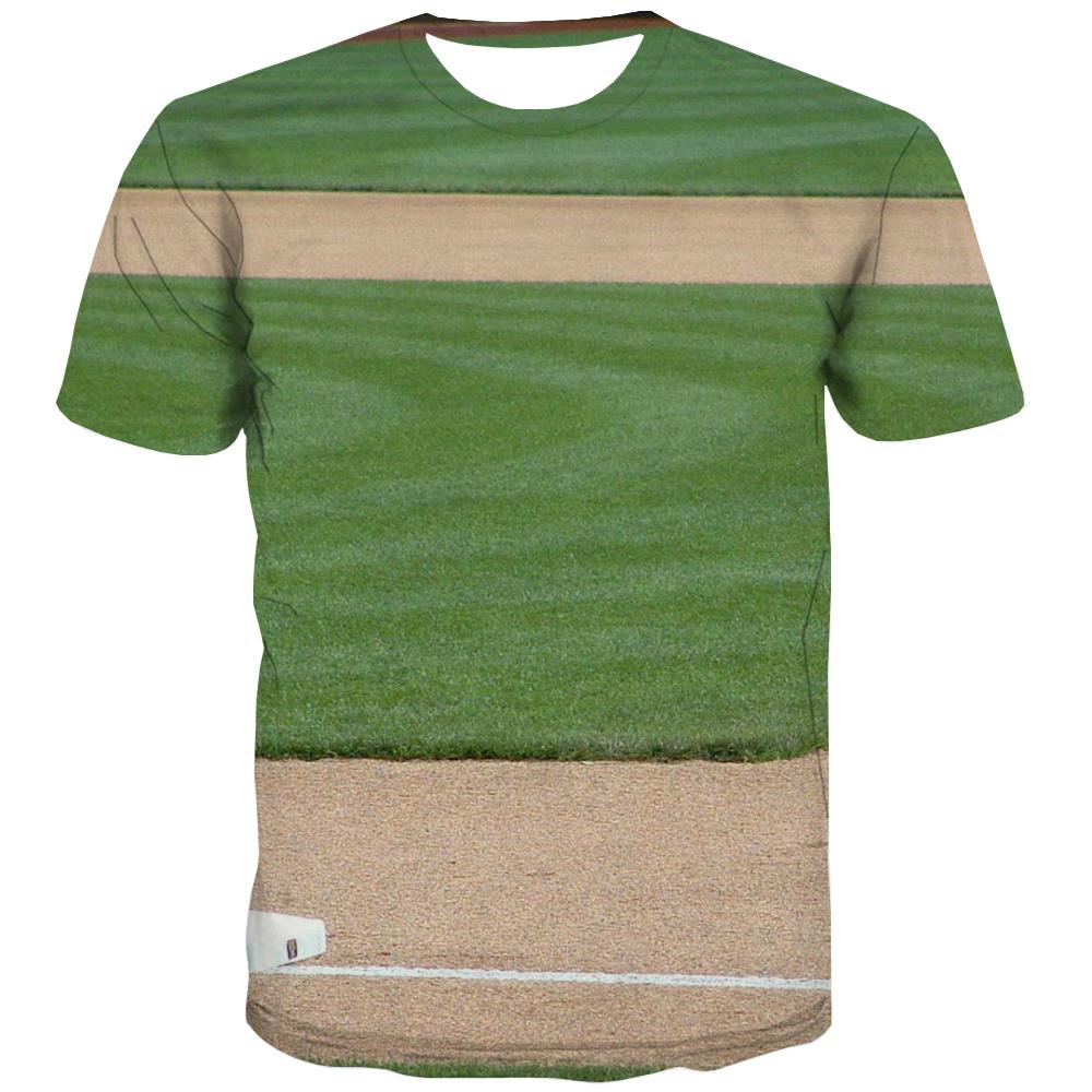Baseball T-shirt Men Stadium Tshirts Novelty Game Tshirts Casual White T-shirts 3d