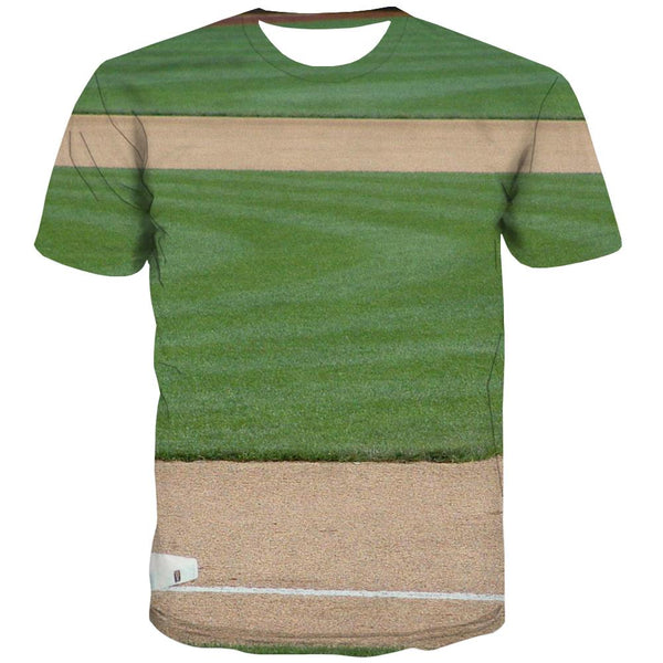 Baseball T-shirt Men Stadium Tshirts Novelty Game Tshirts Casual White T-shirts 3d
