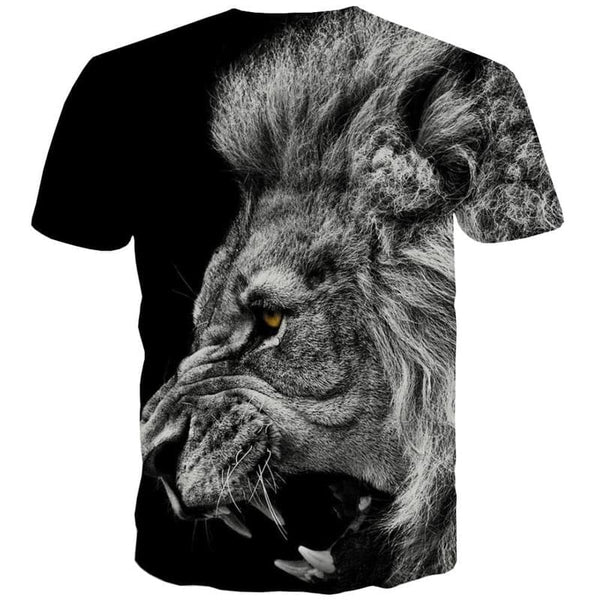 
Lion T-shirt Men Animal Shirt Print Ferocious Anime Clothes Street T-shirts 3d
                
