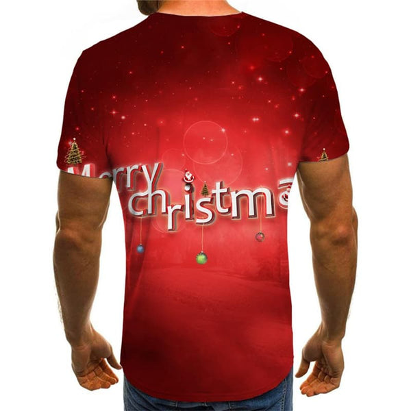 
Christmas T-shirt Men New Year T-shirts 3d Red Tshirt Printed Party Shirt Print
                