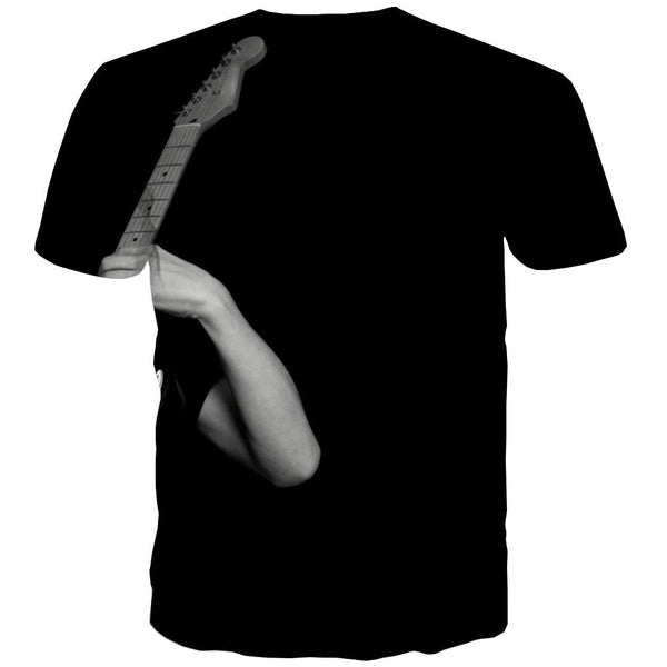 
Guitar T-shirt Men Music T shirts Funny Wooden Tshirts Cool Metal Tshirts Casual
                