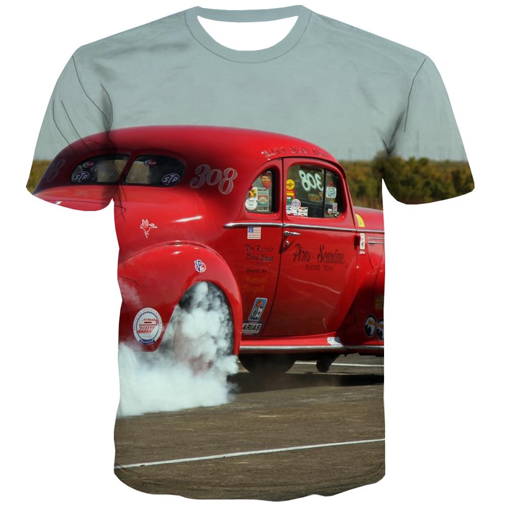 Racing Car T shirts Men Metal T shirts Funny City Tshirts Casual Gray Tshirt Anime Retro Tshirts Cool