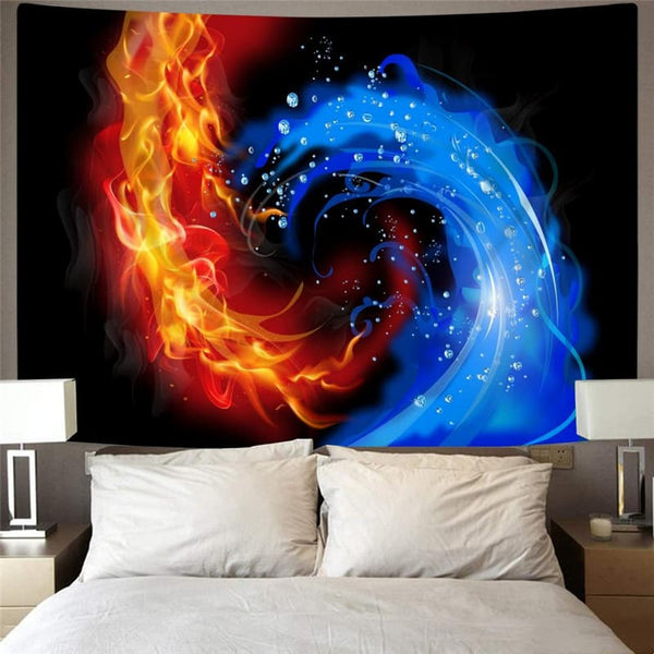 
Blue Flame Tapestry Red Flame Tenture Mandala Colorful Home Tapestrys
                