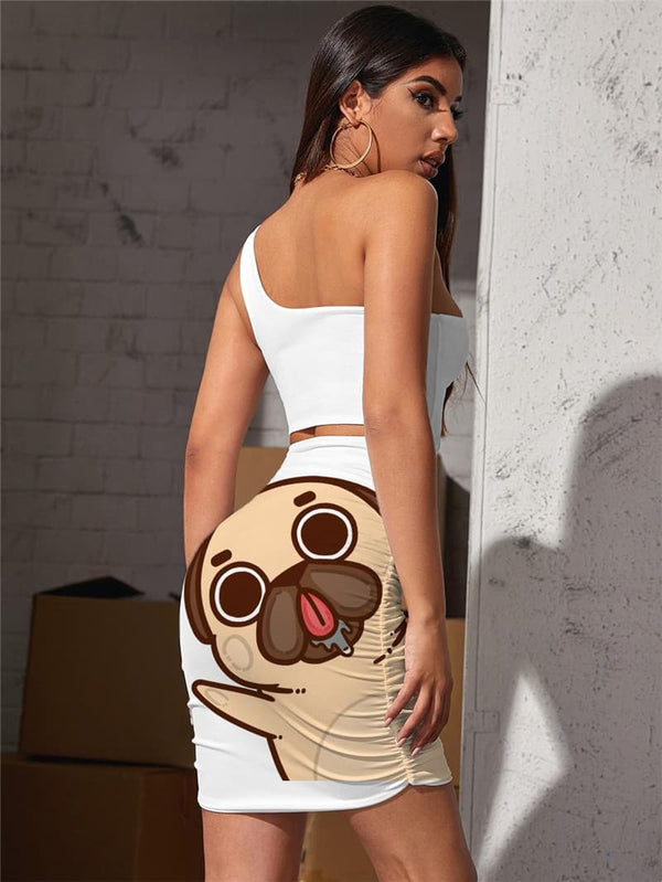 
Animal Dress Women Dog Bodycon Dress Love Vestido Sexy Lovely 3d Print
                